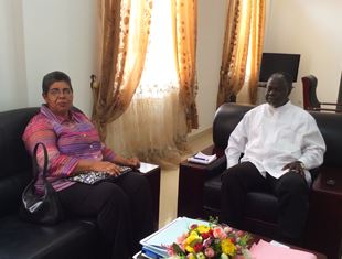 Diretora Geral em visita de trabalho a Bissau
