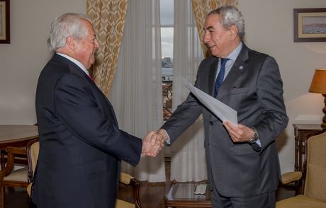 Secretário Executivo recebe cartas credenciais do Embaixador do Chile