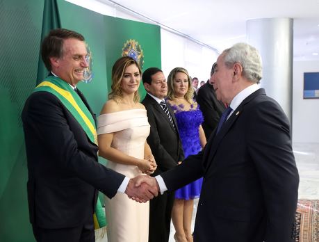 Francisco Ribeiro Telles na cerimónia de posse de Bolsonaro