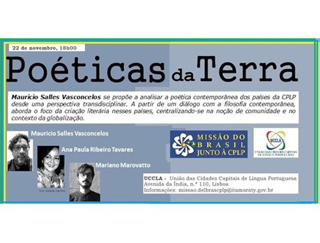 Missão do Brasil junto à CPLP organiza conferência sobre poesia contemporânea